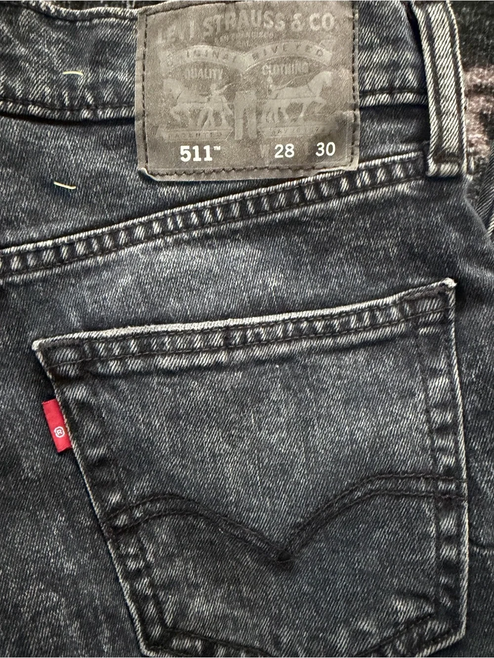Levi's Slim Black Washed Jeans W28 L30